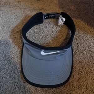 Nike Black and Gray Sports Visor